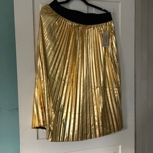 Large Gold Elegant LuLaRoe Jill Skirt